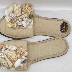 La Doux terry slippers with shells 6.5-7.5